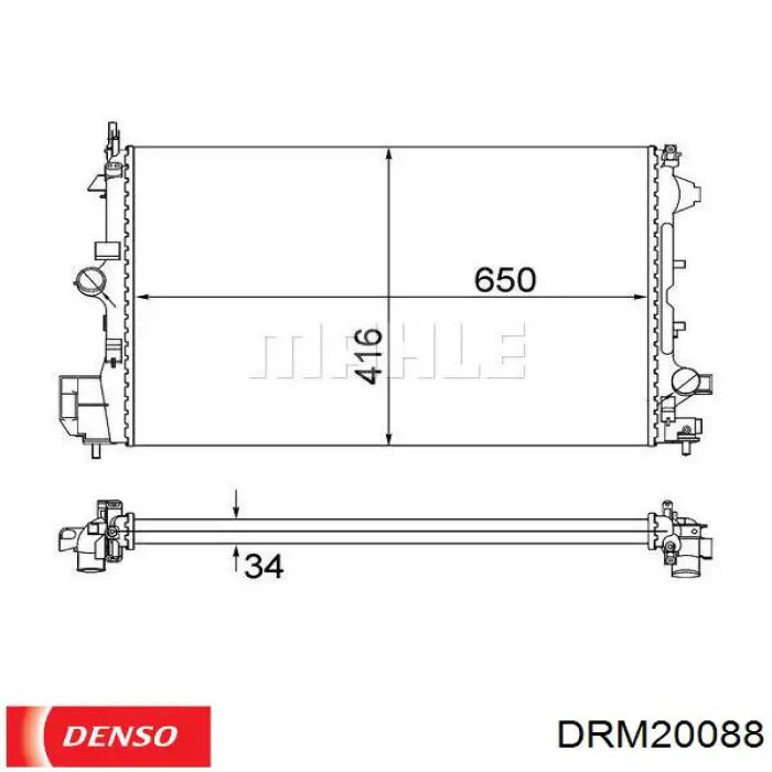 Radiador DRM20088 Denso
