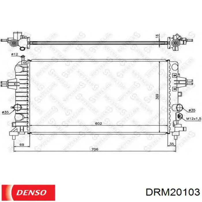 Radiador DRM20103 Denso