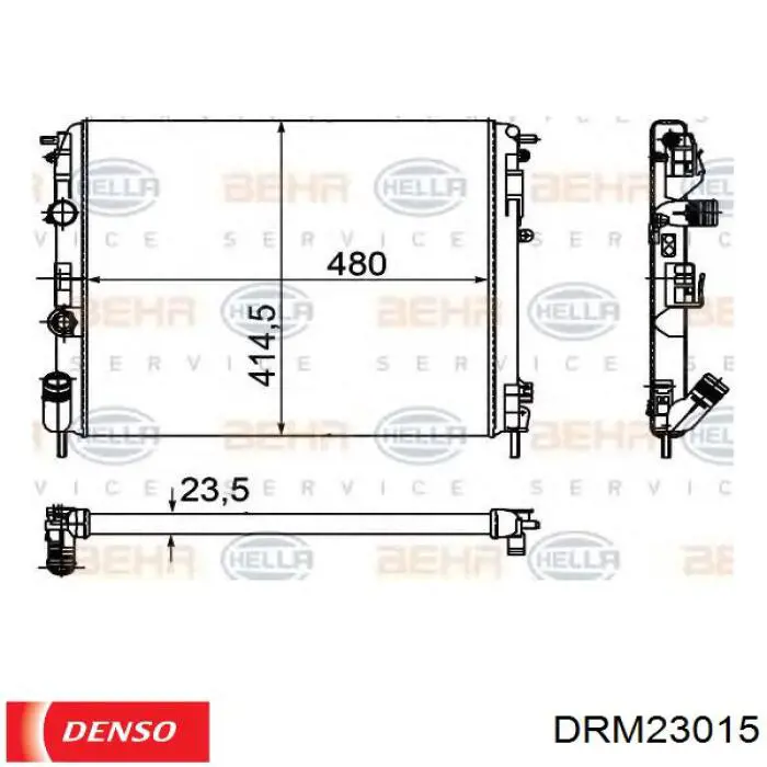 Comprar DRM23015 Denso Radiador de auto