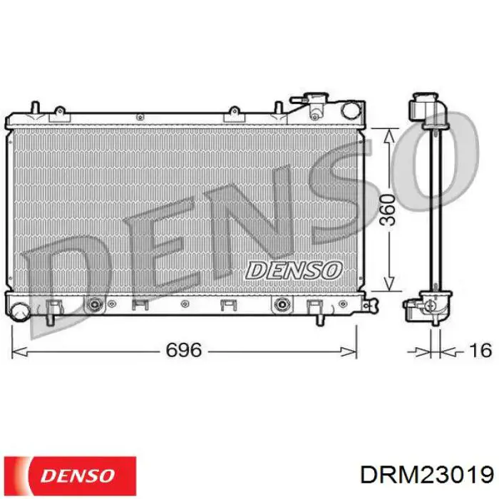 DRM23019 Denso radiador