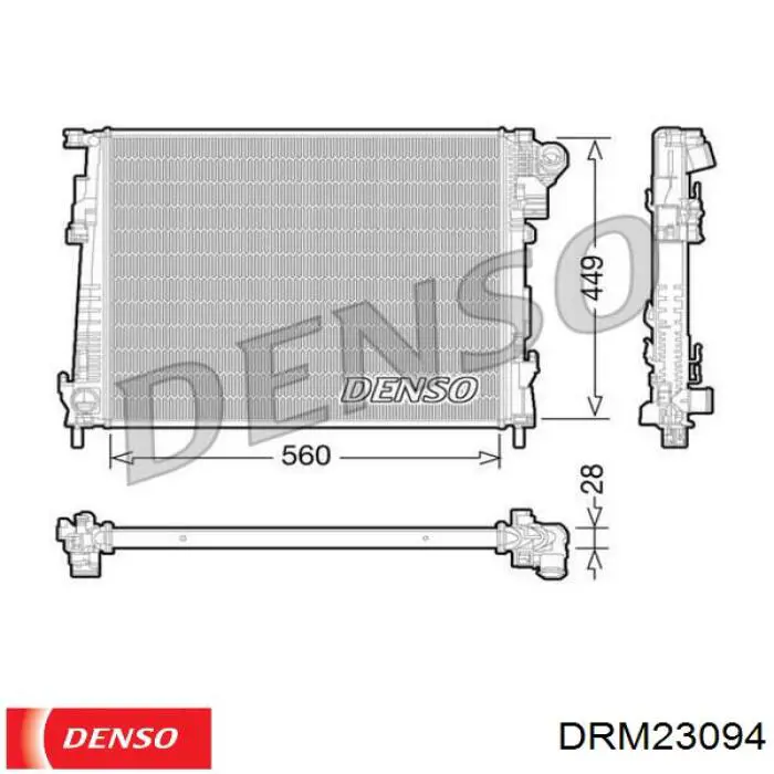 DRM23094 Denso radiador