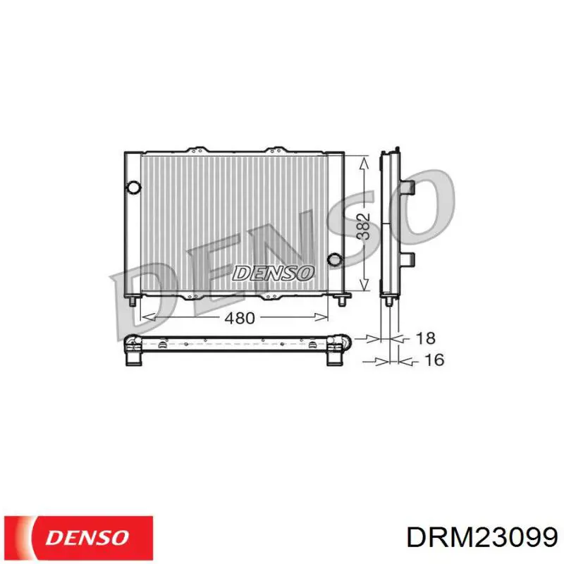 DRM23099 Denso bastidor radiador
