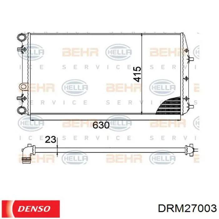 DRM27003 Denso radiador