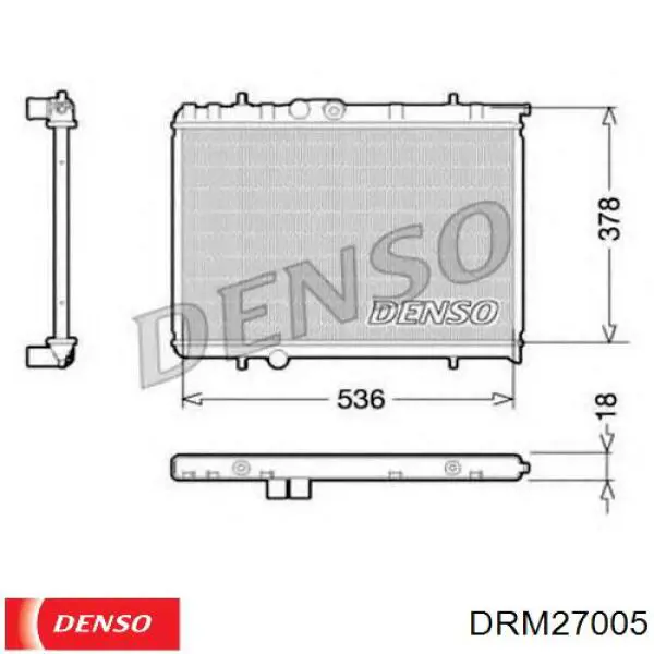 Radiador DRM27005 Denso