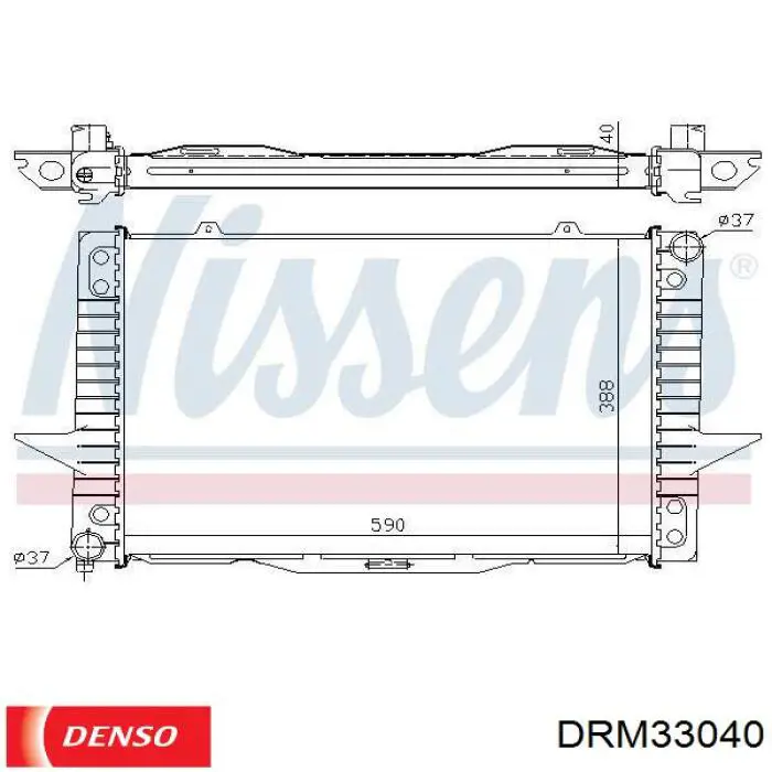 DRM33040 Denso radiador