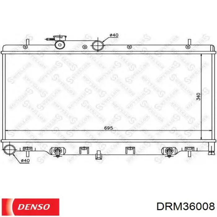 Radiador DRM36008 Denso