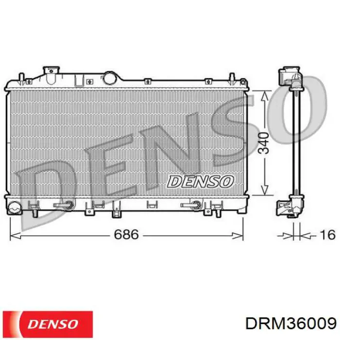 45111-AG020 Subaru radiador refrigeración del motor