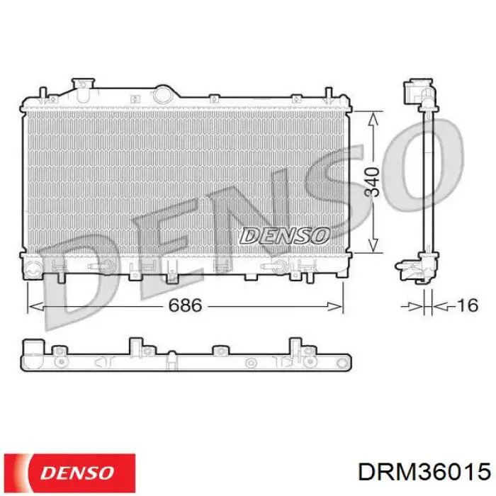 Comprar DRM36015 Denso Radiador de auto