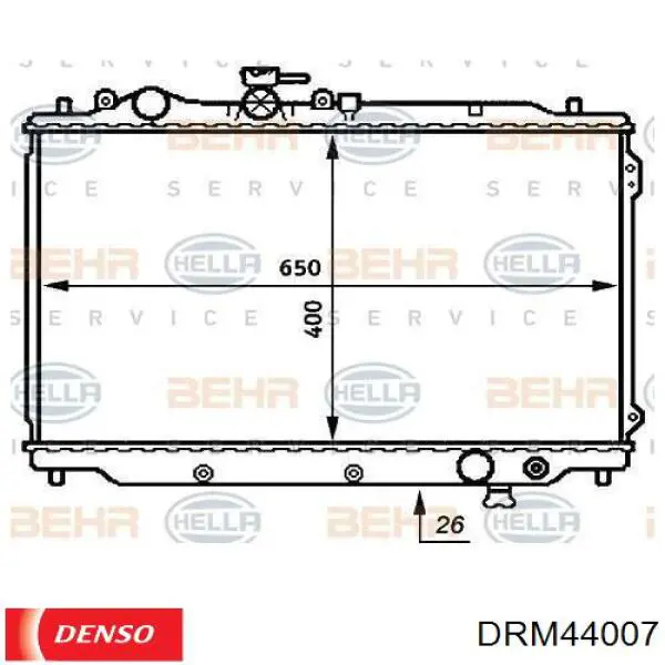 DRM44007 Denso radiador refrigeración del motor