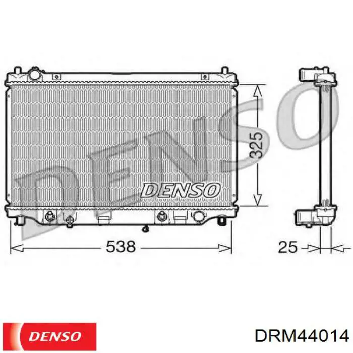 DRM44014 Denso radiador refrigeración del motor