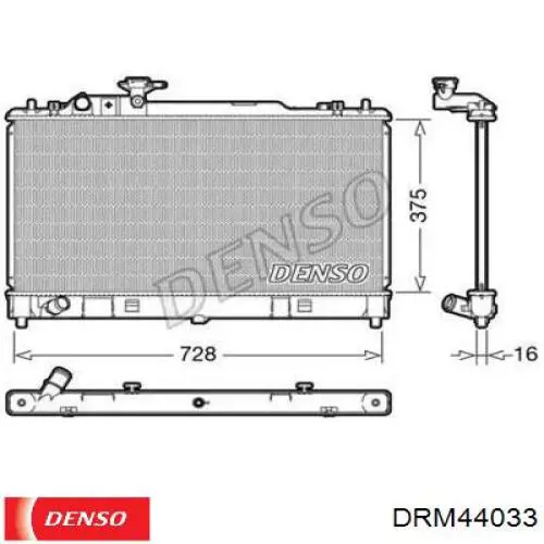 DRM44033 Denso radiador