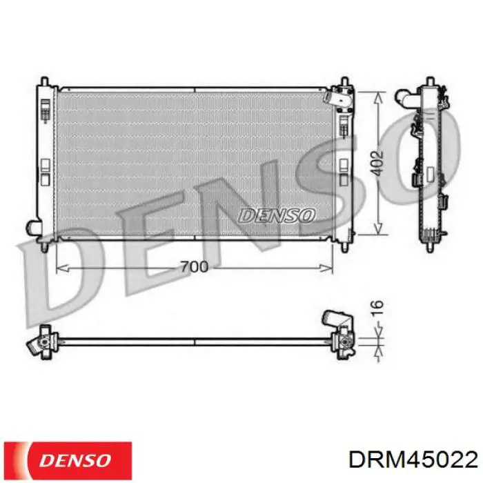 Comprar DRM45022 Denso Radiador de auto