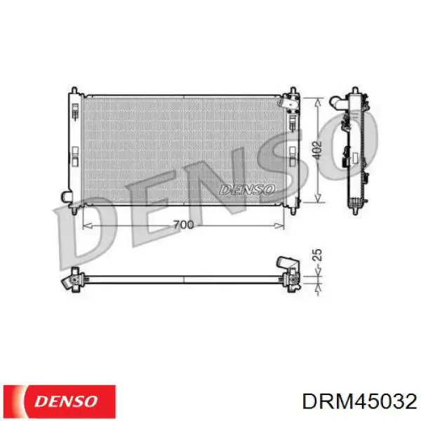 Radiador de água Denso DRM45032