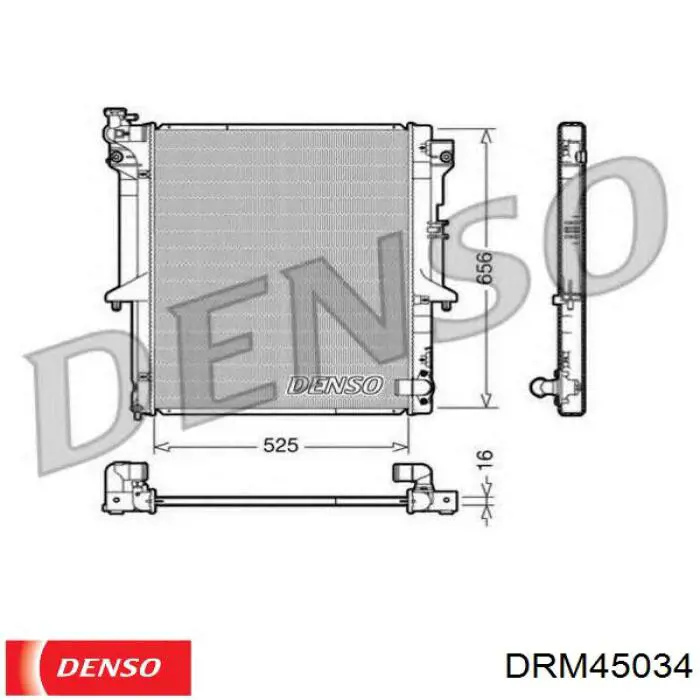 DRM45034 Denso radiador