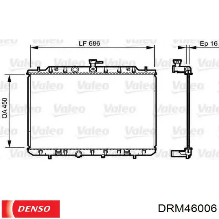 DRM46006 Denso radiador