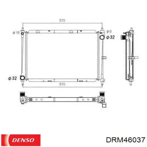 DRM46037 Denso radiador
