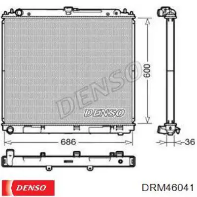 DRM46041 Denso radiador refrigeración del motor