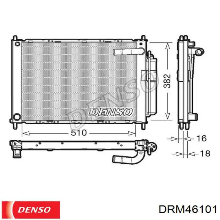 DRM46101 Denso radiador