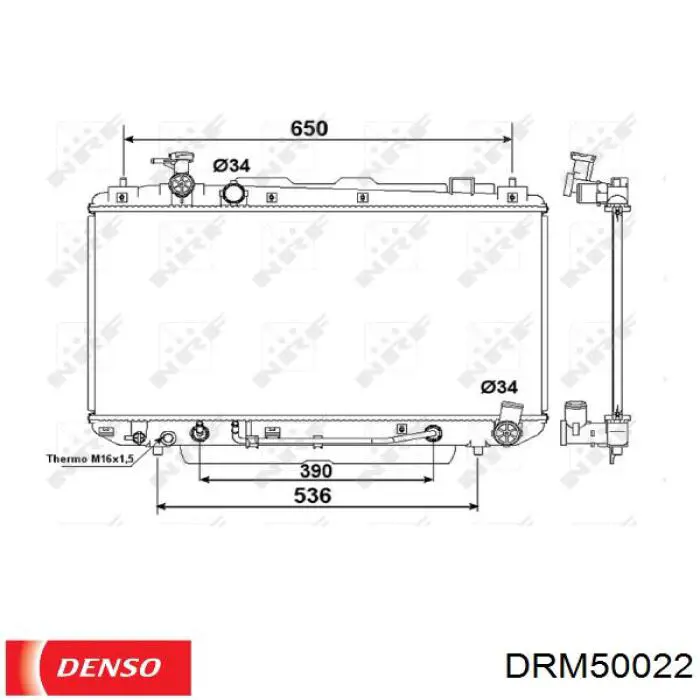 DRM50022 Denso radiador