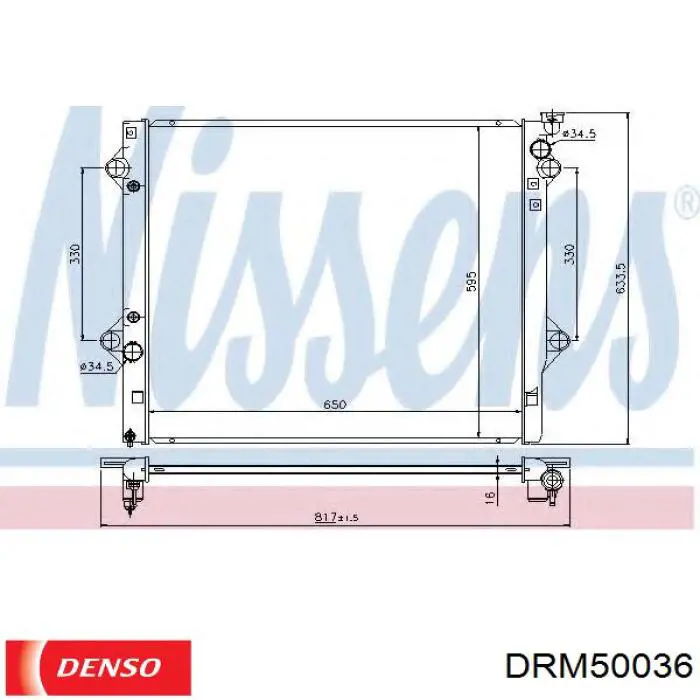 DRM50036 Denso radiador