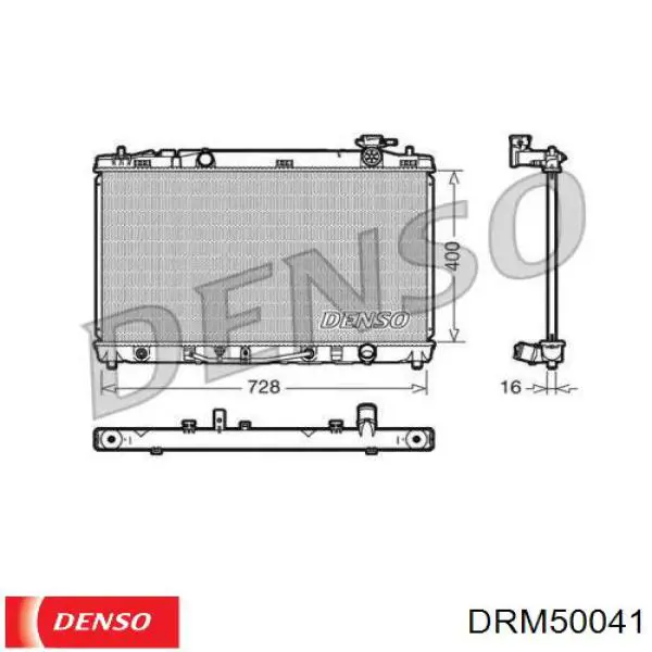 Radiador de água Denso DRM50041