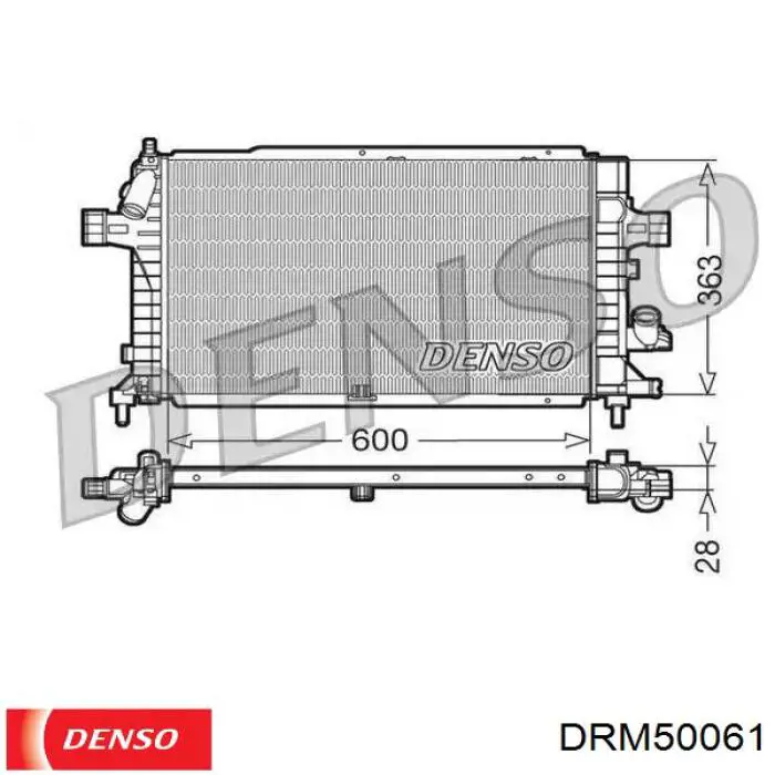 DRM50061 Denso radiador refrigeración del motor