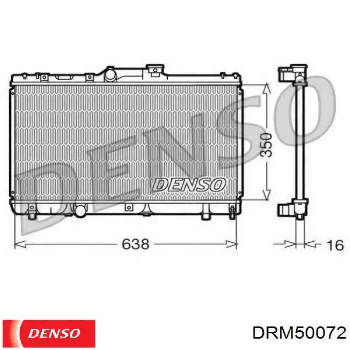 DRM50072 Denso radiador refrigeración del motor