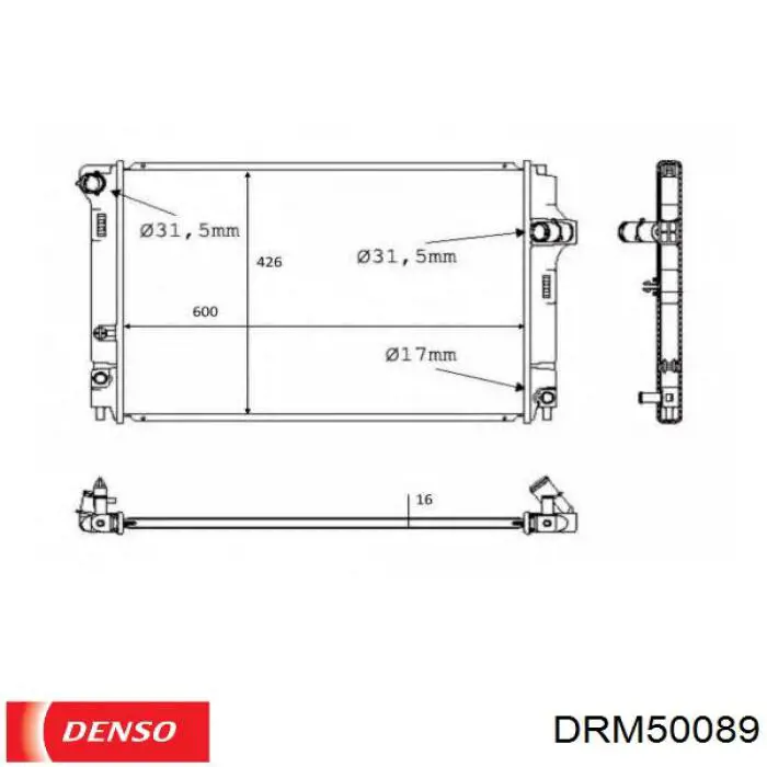 DRM50089 Denso radiador