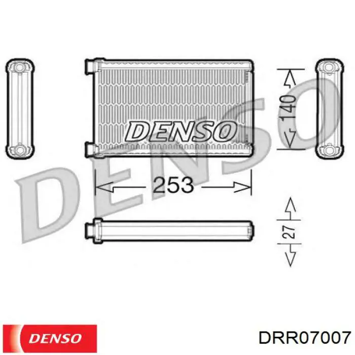 DRR07007 Denso radiador de calefacción trasero