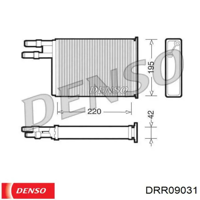 DRR09031 Denso radiador de calefacción
