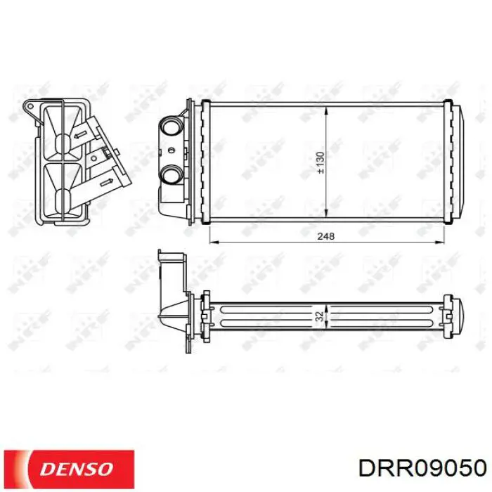 DRR09050 Denso radiador de calefacción