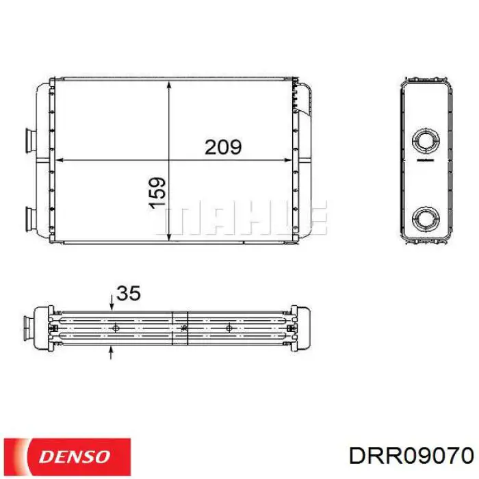 DRR09070 Denso radiador de calefacción