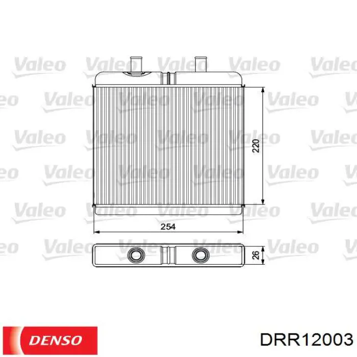 Radiador calefacción DRR12003 Denso