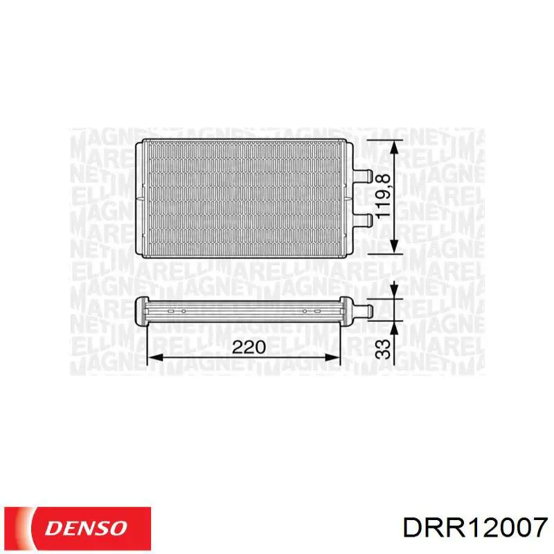 DRR12007 Denso radiador calefacción