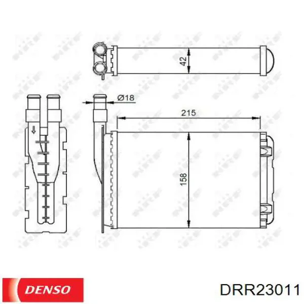 Radiador de calefacción Renault 11 BC37