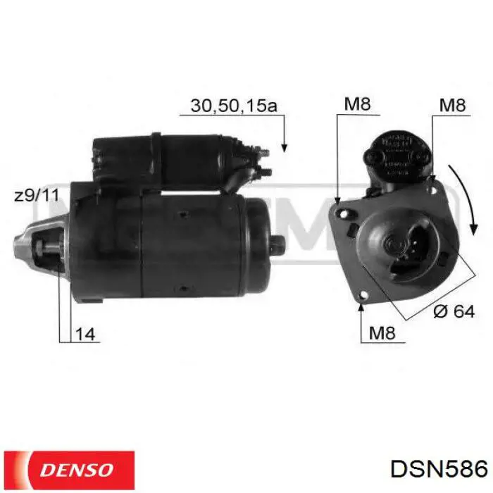 Motor de arranque DSN586 Denso