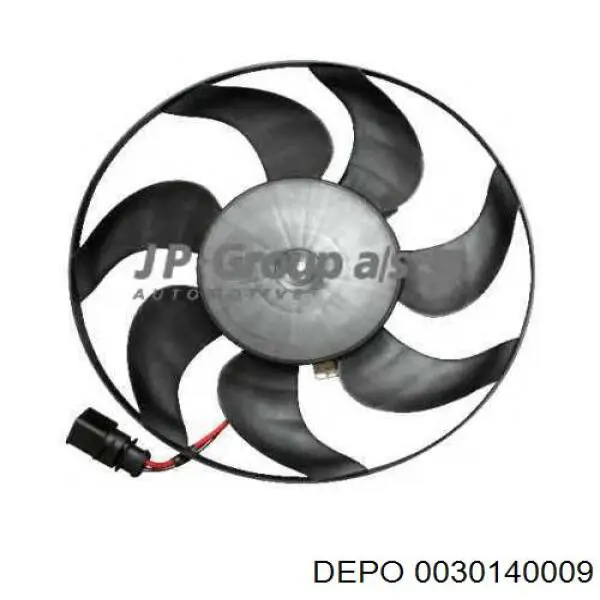 Ventilador de refrigeración completo derecho (motor y hélice) 0030140009 Depo/Loro/Abakus