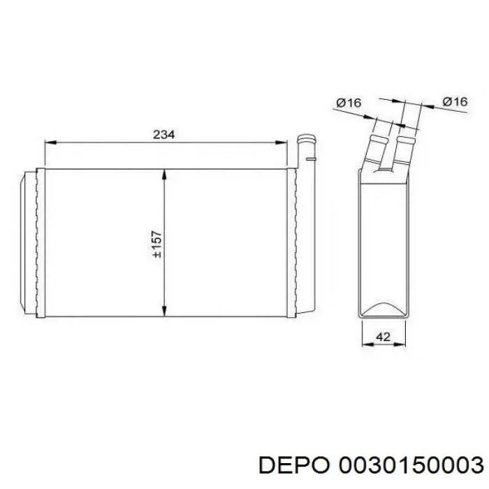 003-015-0003 Depo/Loro radiador de calefacción