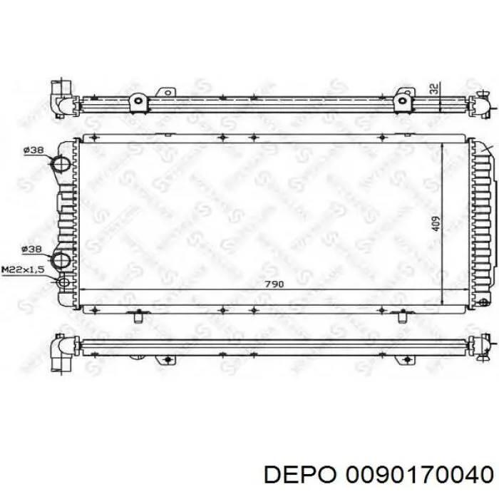 Comprar 00001330S3 Peugeot/Citroen Radiador de auto