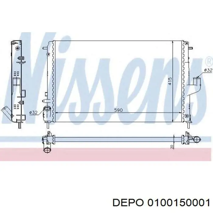 0100150001 Depo/Loro/Abakus Radiador interior