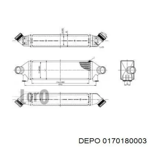 017-018-0003 Depo/Loro radiador de aire de admisión