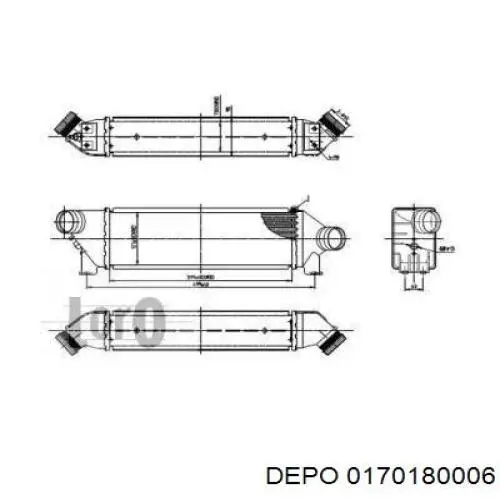 0170180006 Depo/Loro radiador de aire de admisión