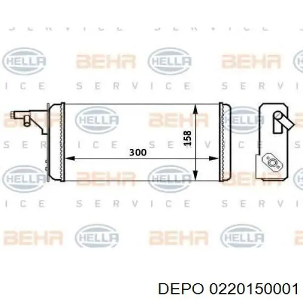 022-015-0001 Depo/Loro radiador de calefacción