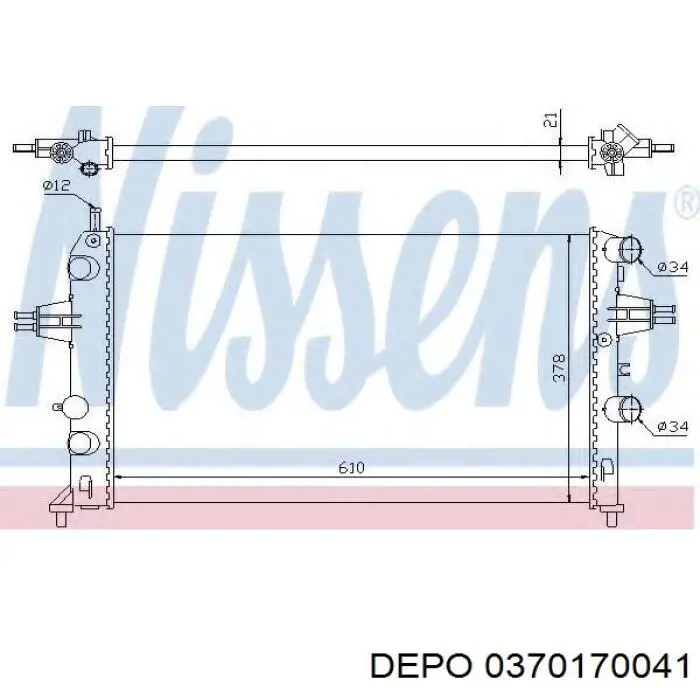 0370170041 Depo/Loro/Abakus Refrigeración del motor