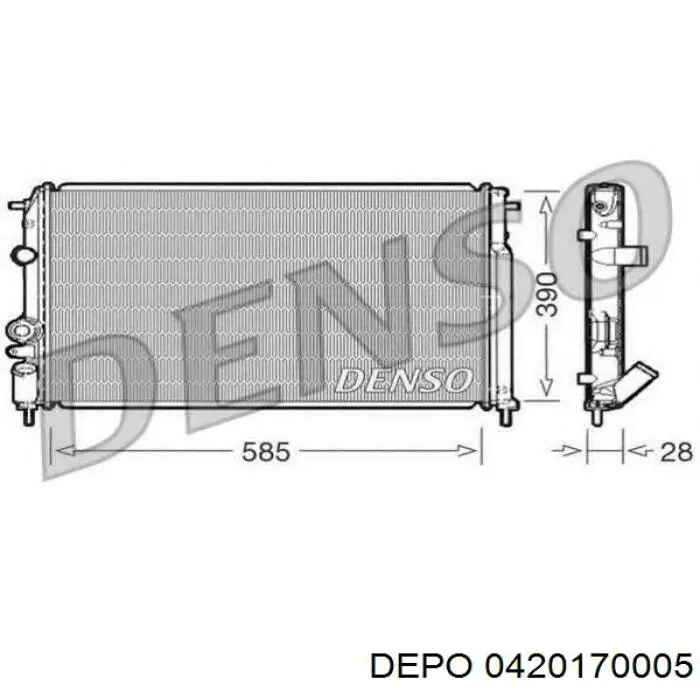 Comprar 0420170005 Depo/Loro/Abakus Radiador de auto