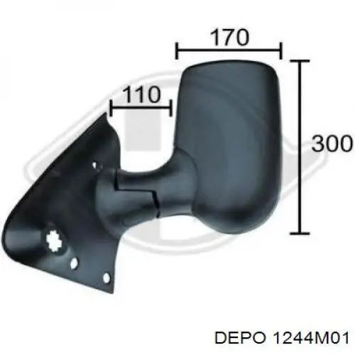 Espejo de retrovisor izquierdo FD9108004P Prasco
