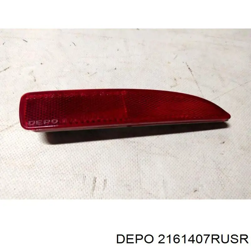 2161407RUSR Depo/Loro reflector, parachoques trasero, derecho