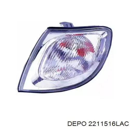 221-1516L-A-C Depo/Loro luz intermitente de retrovisor exterior izquierdo