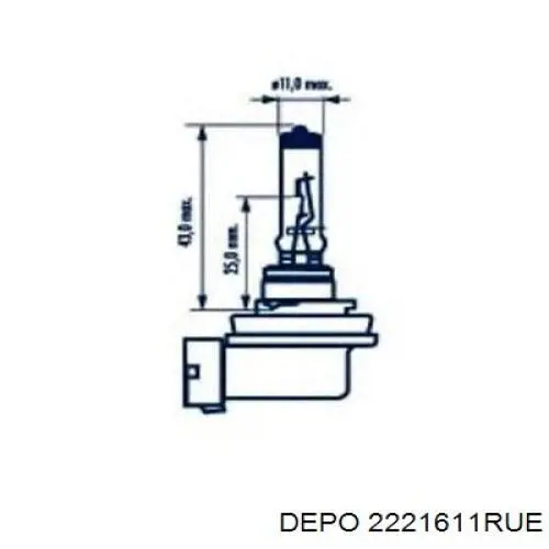 2221611RUE Depo/Loro piloto intermitente derecho