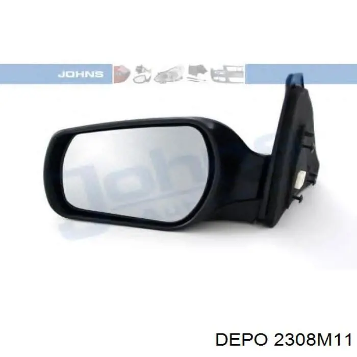 Espejo de retrovisor izquierdo 2308M11 Depo/Loro/Abakus